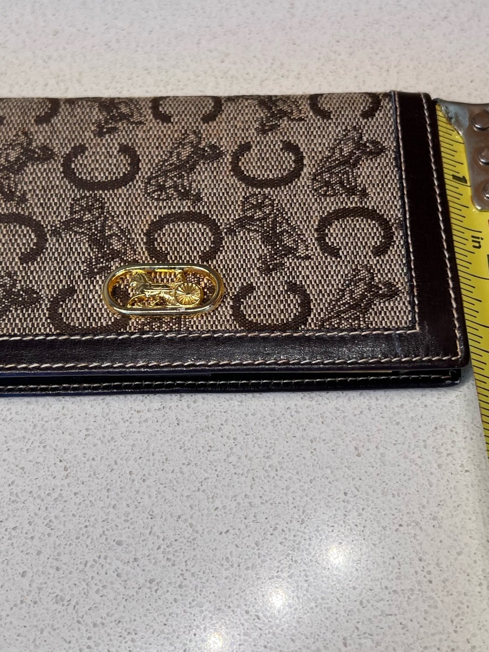 Celine Black Leather Card Holder with Contrasting Stitch
